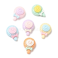 Cartoon Opaque Reisn Cabochons, for Jewelry Making, Mixed Color, Lollipop, 16x11.5x6mm(RESI-C039-04C)