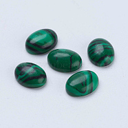 Synthetic Malachite Cabochons, Oval, 7x5x2.5mm(G-F541-04-5x7mm)