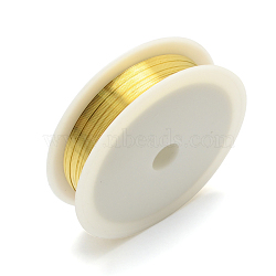 Round Copper Wire for Jewelry Making, Gold, 24 Gauge, 0.5mm, about 22.96 Feet(7m)/roll, 10 rolls/set(CWIR-R001-0.5mm-07)