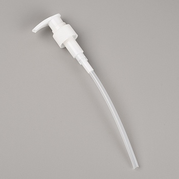 Plastic Dispensing Pump, with Tube, for Shampoo and Conditioner Jugs Bottles, White, 21.5x4.55x2.55cm
