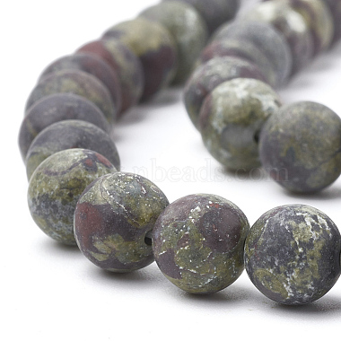 Natural Dragon Blood Stone Beads Strands(G-T106-141)-2