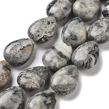 Teardrop Picasso Jasper Beads