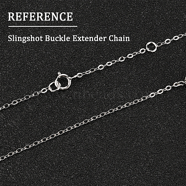 SUNNYCLUE 3Pcs 3 Style Rhodium Plated 925 Sterling Silver Chain Extender(FIND-SC0001-61P)-4