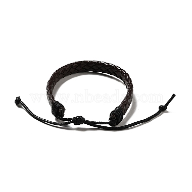 PU Imitation Leather Braided Cord Bracelets for Women(BJEW-M290-01K)-3