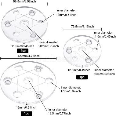 Fingerinspire 3Pcs 3 Style PVC Seven Star Disk(AJEW-FG0001-62)-2