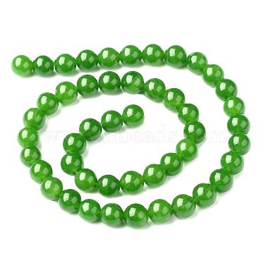 Natural Chinese Jade/Taiwan Jade Round Beads Strands(GSR063)-3