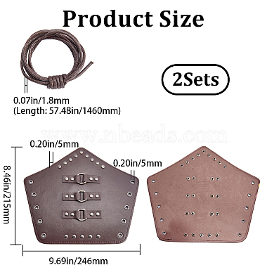 Imitation Leather Cuff Cord Bracelet(BJEW-WH0011-25B)-2