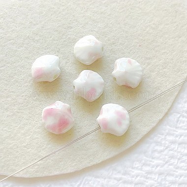 Pink Shell Shape Porcelain Beads