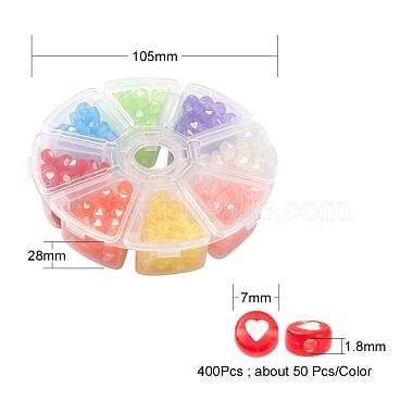 400Pcs 8 Colors Transparent Acrylic Beads(TACR-YW0001-44)-3