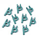 Spray Painted Alloy  2-Loop Link Pendants(X-PALLOY-T075-48P-RS)-1