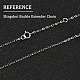 SUNNYCLUE 3Pcs 3 Style Rhodium Plated 925 Sterling Silver Chain Extender(FIND-SC0001-61P)-4
