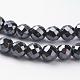 Non-Magnetic Synthetic Hematite Beads Strands(HEMA-8D-1)-1