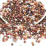 Electroplate Glass Beads, Faceted, Round, Camel, 4x3.5mm, Hole: 1mm(GLAA-D020-01B)