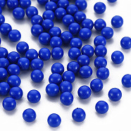 Opaque Acrylic Beads, No Hole, Round, Blue, 4mm, about 1400pcs/50g(X-MACR-S373-62A-05)