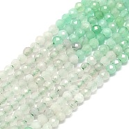 Natural Emerald Quartz Beads Strands, Faceted, Round, 2mm, Hole: 0.5mm, about 189~192pcs/strand, 15.43~15.55 inch(39.2~39.5cm)(G-G106-C09-01)