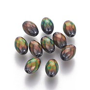 Non-magnetic Synthetic Hematite Beads, Oval, Mirage Changing Color Mood Beads, 7.7x5.5mm, Hole: 1.2mm(X-G-L506-01A)