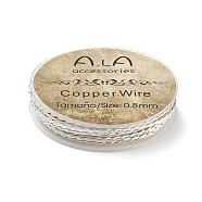 2-Ply Copper Wire, Twisted Round, Silver, 1.5mm, about 11.48 Feet(3.5m)/Roll(KK-M306-10S-03)