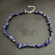 Natural Lapis Lazuli Chip Beaded Necklaces for Women(IW6789-19)