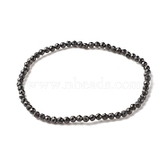 Natural Black Spinel Beads Stretch Bracelet for Women, Beads: 3mm, Inner Diameter: 2-1/8 inch(5.5cm)(BJEW-JB07420-02)