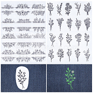 Bohemia Style Water Soluble Fabric, Wash Away Embroidery Stabilizer, Flower, 300x212x0.1mm, 2 sheets/bag(DIY-WH0488-17J)