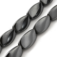 Non-Magnetic Synthetic Hematite Beads Strands, Twist, 20~21x11.5~12x11mm, Hole: 1.8mm, about 20pcs/strand, 16.02''(40.7cm)(G-P518-01A)