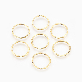 Tibetan Style Linking Rings, Circle Frames, Cadmium Free & Lead Free, Antique Golden Color, 22x1.5mm, about 18.5mm inner diameter
