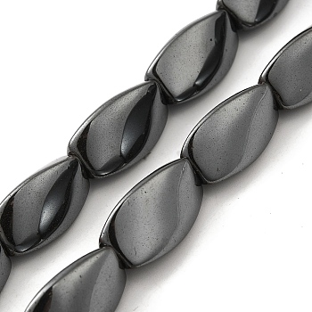 Non-Magnetic Synthetic Hematite Beads Strands, Twist, 20~21x11.5~12x11mm, Hole: 1.8mm, about 20pcs/strand, 16.02''(40.7cm)