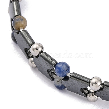 Natural Sodalite Beaded Bracelets(BJEW-P339-03P-02)-2