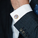 DIY Blank Dome Brass Cufflink Making Kits(BUTT-DC0001-14)-7