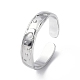 304 Stainless Steel Crescent Moon Open Cuff Ring for Women(X-RJEW-C046-01P)-1