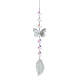 Metal with Glass Beaded Hanging Pendant Decorations(PW-WG18174-03)-1