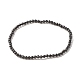 Natural Black Spinel Beads Stretch Bracelet for Women(BJEW-JB07420-02)-1