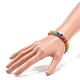Colorful Evil Eye Lampwork Beaded Stretch Bracelet with Crystal Rhinestone for Women(BJEW-JB07872-01)-3