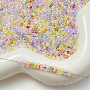 Transparent Glass Seed Beads, Peanut, Mixed Color, 4x2.5x2mm, Hole: 0.7mm(FIND-U017-18G)