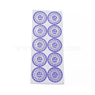 Eid Round Stickers, Self-Adhesive Paper Gift Tag Stickers, for Party, Decorative Presents, Religion, Word Eid Mubarak, Slate Blue, 227x90x0.1mm, Sticker: 40mm in diameter(DIY-G069-01D)