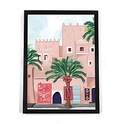 DIY 5D Morocco City Canvas Diamond Painting Kits, with Resin Rhinestones, Sticky Pen, Tray Plate, Glue Clay, Frame and Drawing Pin, for Home Wall Decor Full Drill Diamond Art Gift, Taourirt Kasbah, 399x297x3mm(DIY-C018-11)