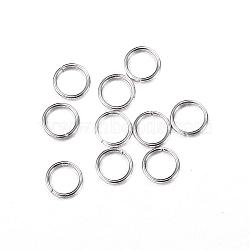 Tarnish Resistant 304 Stainless Steel Jump Rings, Open Jump Rings, Stainless Steel Color, 26 Gauge, 3x0.4mm, Inner Diameter: 2.2mm(STAS-N0014-71P-3mm)