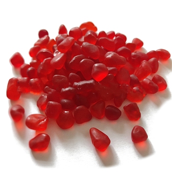 Ocean Series Glass Display Decoration, Nuggest, Red, 30~80mm, 20pcs/bag