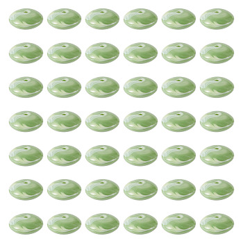 80Pcs 61G Acrylic Imitation Gemstone Beads, Rondelle, Two Tone, Dark Sea Green, 13~15.5x6~7.5mm, Hole: 1.8mm