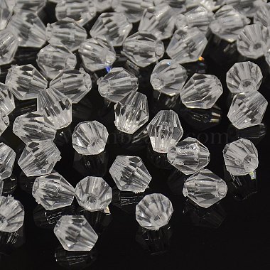 6mm Clear Bicone Acrylic Beads