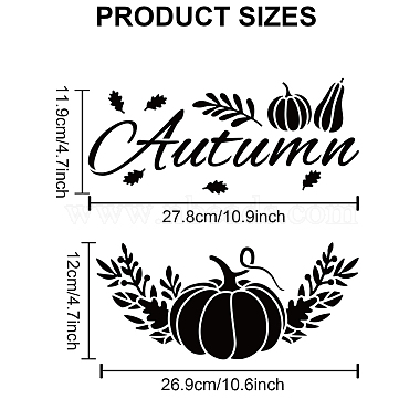 US 1 Set Autumn Theme PET Hollow Out Drawing Painting Stencils(DIY-MA0005-08)-2