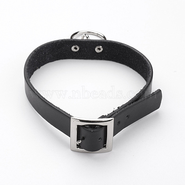 Punk Rock Style Cowhide Leather Choker Necklaces(X-NJEW-D287-06)-3