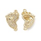 Brass Micro Pave Clear Cubic Zirconia Connector Charms(KK-E068-VB033)-1