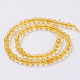 Synthetic Citrine Beads Strands(G-C076-6mm-6A)-2