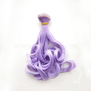 High Temperature Fiber Long Pear Perm Hairstyle Doll Wig Hair, for DIY Girl BJD Makings Accessories, Lilac, 5.91~39.37 inch(15~100cm)(DOLL-PW0001-027-26)