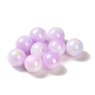Opaque Acrylic Beads, Gradient Colorful, Round , Plum, 8mm, Hole: 1.8mm, about 2083pcs/500g(OACR-Z016-01A-10)