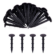 Polypropylene(PP) Garden Stakes Anchors, Garden Ground Nail, Fixing Tools for Plant Support, Black, 108x30mm, Pin: 9mm(KY-GA0001-02A)