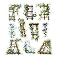 Waterproof PET Stickers Set, Decorative Stickers, Garden Landscaping Theme, Ladder, 70~98x40~72x0.1mm(DIY-Z035-03D)