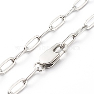 304 Stainless Steel Cable Chain Necklaces, Stainless Steel Color, 17.1 inch(43.5cm)(NJEW-JN03628-03)