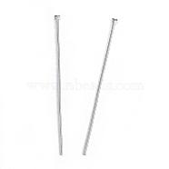 304 Stainless Steel Flat Head Pins, Stainless Steel Color, 35x0.7mm, Head: 1.5mm(STAS-D448-A-012P)